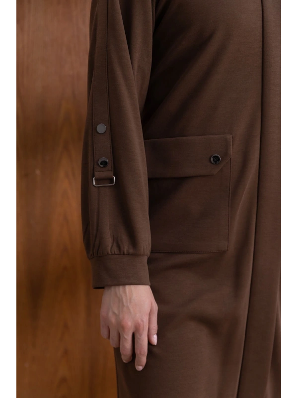 TORBA CEPLİ İÇİ FERMUARLI GİYÇIK - KAHVE