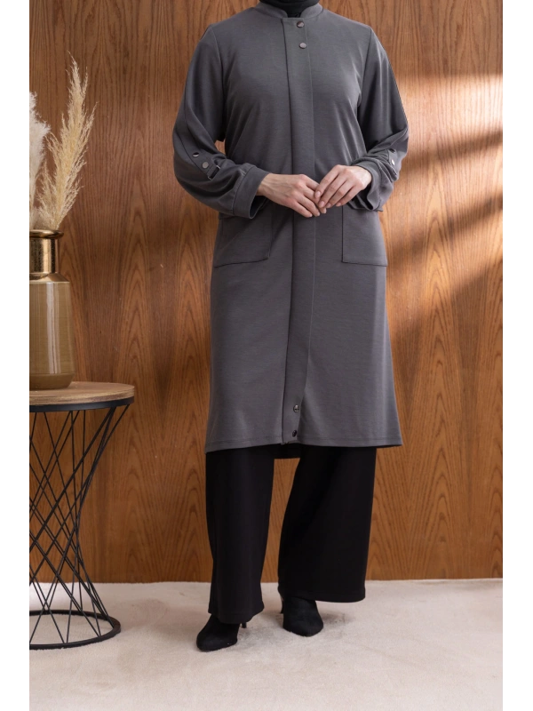 TORBA CEPLİ İÇİ FERMUARLI GİYÇIK - ANTRASİT