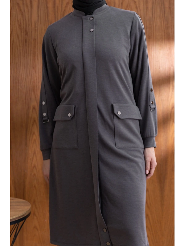 TORBA CEPLİ İÇİ FERMUARLI GİYÇIK - ANTRASİT