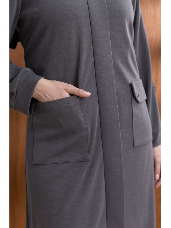 TORBA CEPLİ İÇİ FERMUARLI GİYÇIK - ANTRASİT