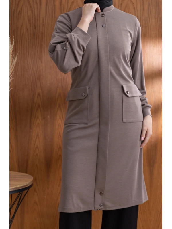 TORBA CEPLİ İÇİ FERMUARLI GİYÇIK - TAŞ