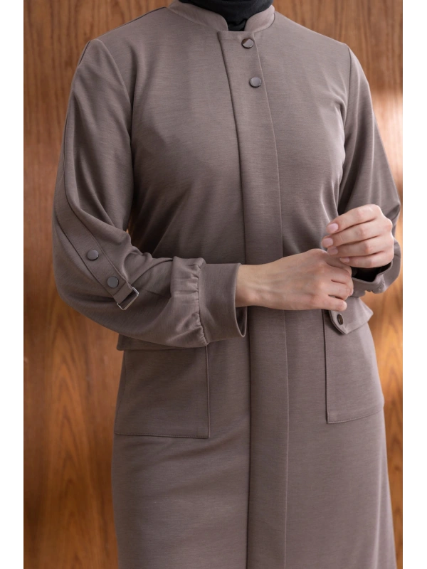 TORBA CEPLİ İÇİ FERMUARLI GİYÇIK - TAŞ