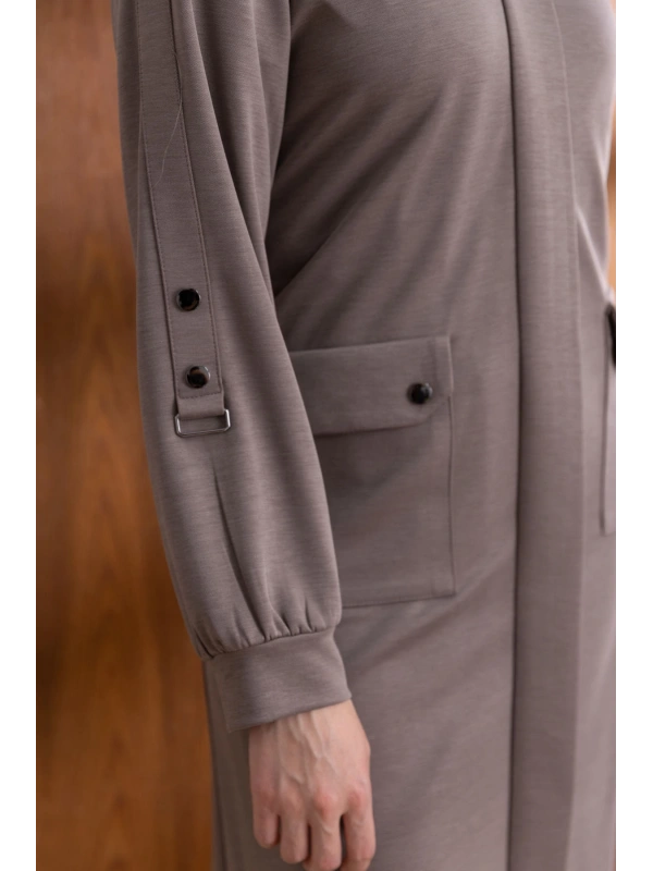 TORBA CEPLİ İÇİ FERMUARLI GİYÇIK - TAŞ