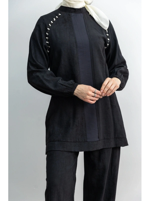 LETAFET 4071 PANTOLONLU TAKIM - SİYAH