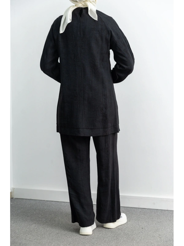 LETAFET 4071 PANTOLONLU TAKIM - SİYAH