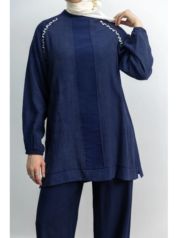 LETAFET 4071 PANTOLONLU TAKIM - LACİVERT