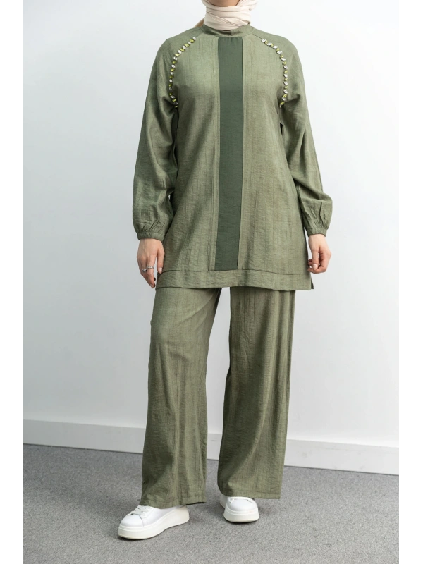 LETAFET 4071 PANTOLONLU TAKIM - HAKİ