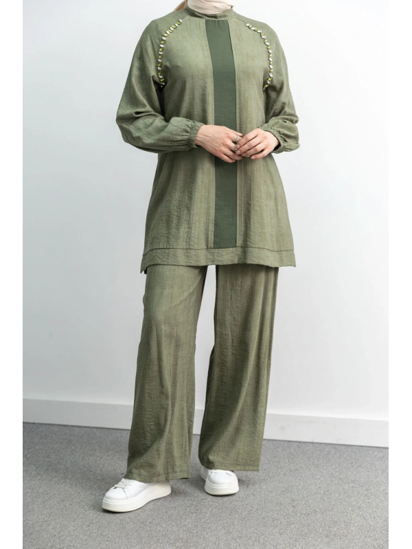 LETAFET 4071 PANTOLONLU TAKIM - HAKİ