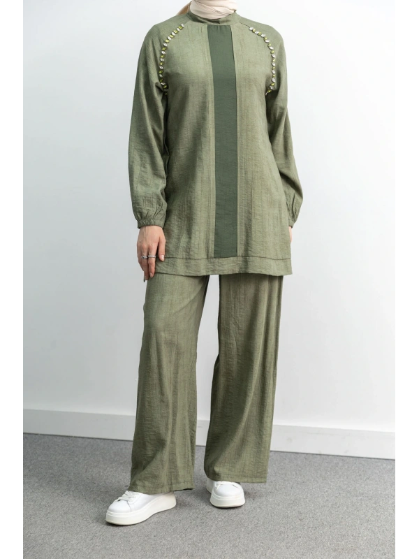 LETAFET 4071 PANTOLONLU TAKIM - HAKİ