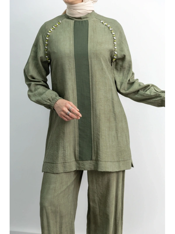 LETAFET 4071 PANTOLONLU TAKIM - HAKİ