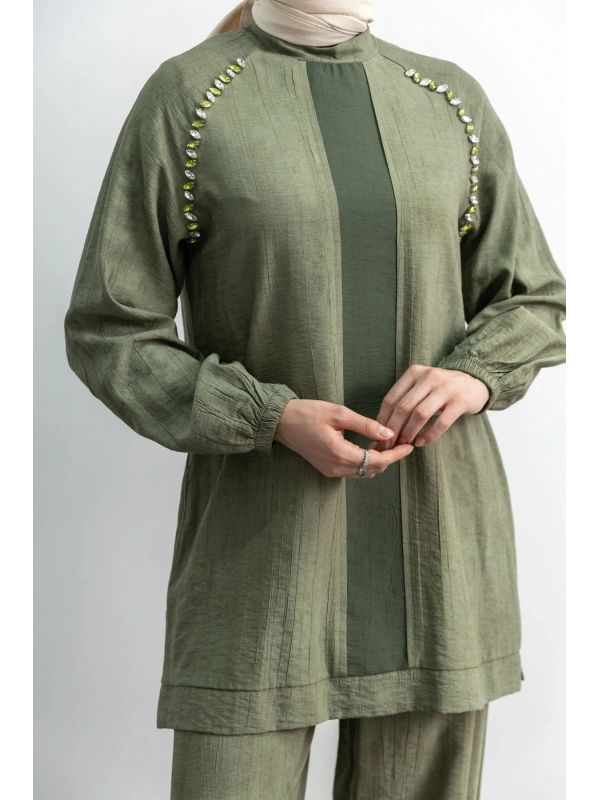 LETAFET 4071 PANTOLONLU TAKIM - HAKİ