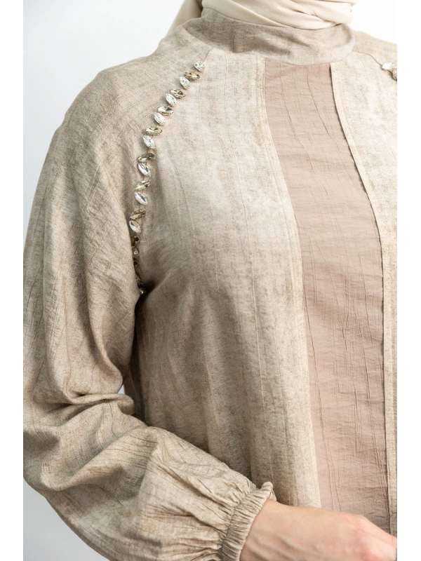 LETAFET 4071 PANTOLONLU TAKIM - BEJ