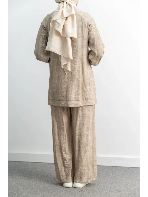 LETAFET 4071 PANTOLONLU TAKIM - BEJ