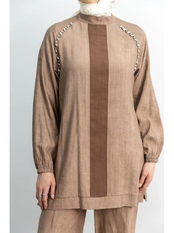 LETAFET 4071 PANTOLONLU TAKIM - VİZON