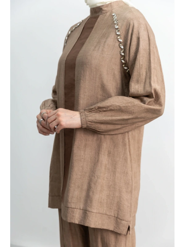 LETAFET 4071 PANTOLONLU TAKIM - VİZON