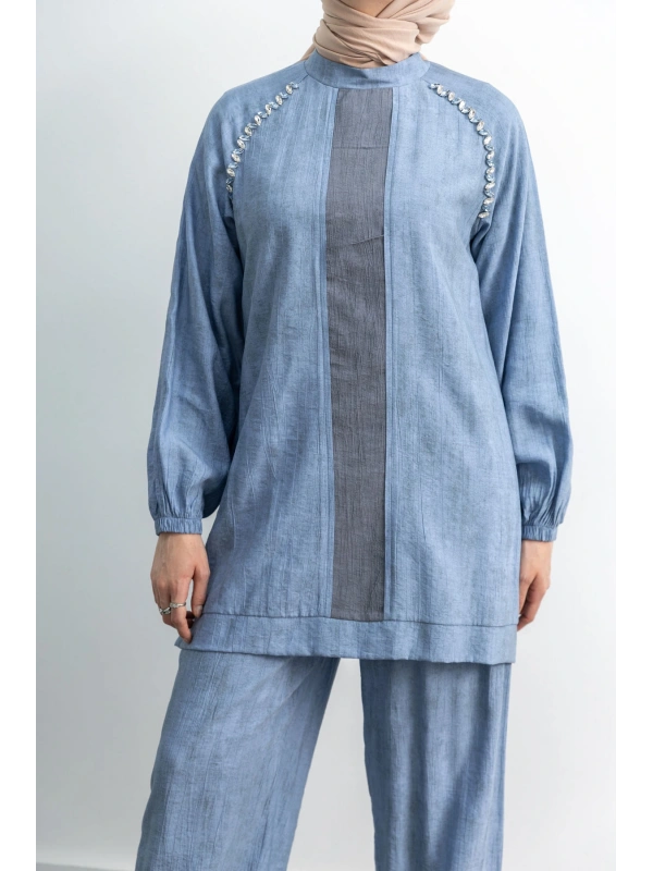 LETAFET 4071 PANTOLONLU TAKIM - MAVİ