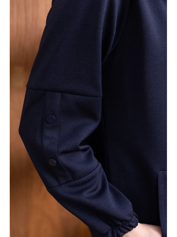 ÇITÇITLI KAPÜŞONLU FERACE - LACİVERT