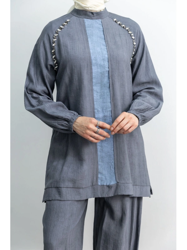 LETAFET 4071 PANTOLONLU TAKIM - ANTRASİT