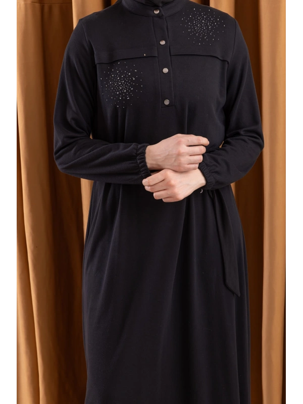 LETAFET 3045 ELBİSE - SİYAH