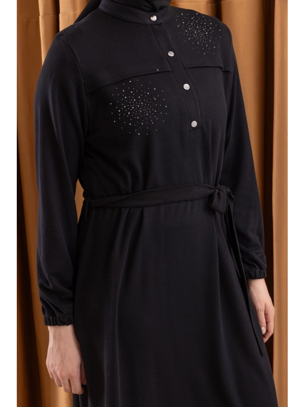 LETAFET 3045 ELBİSE - SİYAH