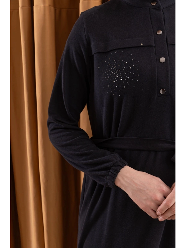 LETAFET 3045 ELBİSE - SİYAH