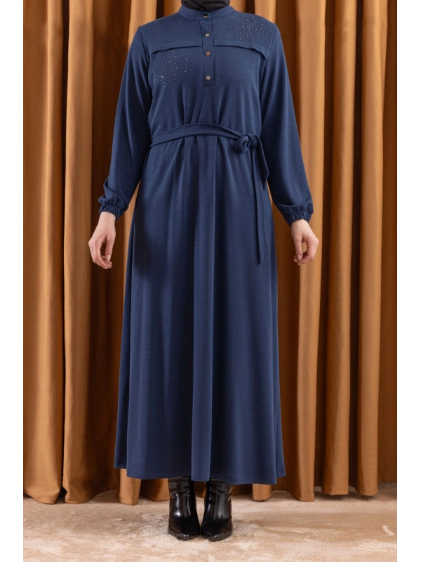 LETAFET 3045 ELBİSE - LACİVERT