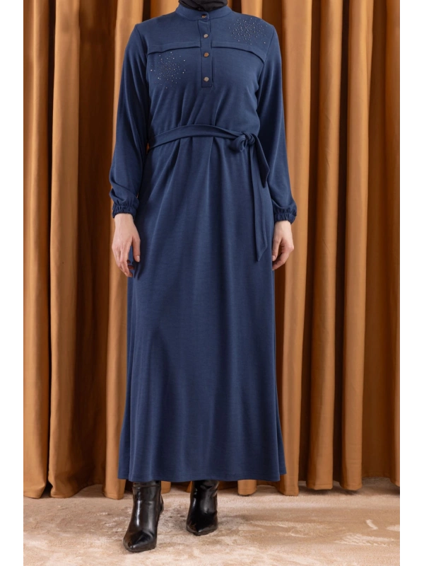 LETAFET 3045 ELBİSE - LACİVERT