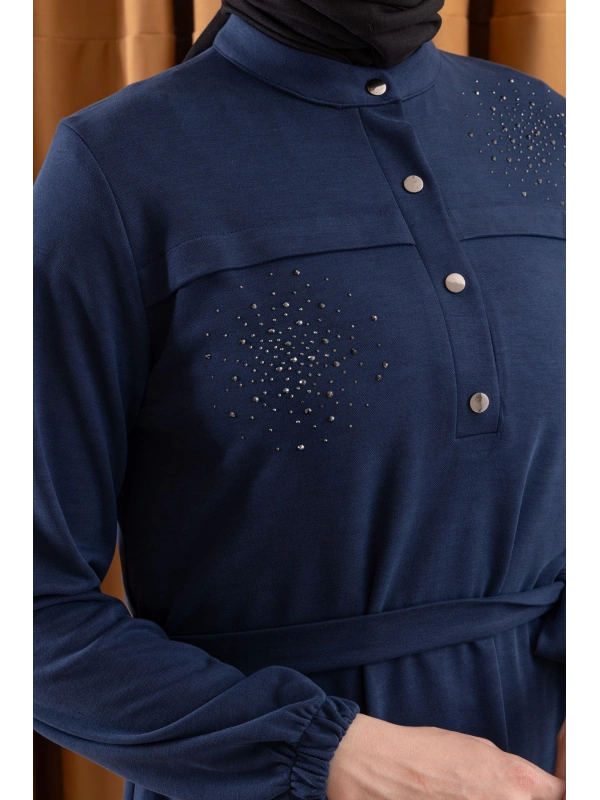 LETAFET 3045 ELBİSE - LACİVERT