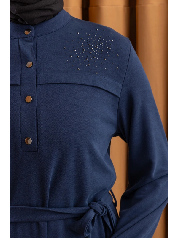 LETAFET 3045 ELBİSE - LACİVERT