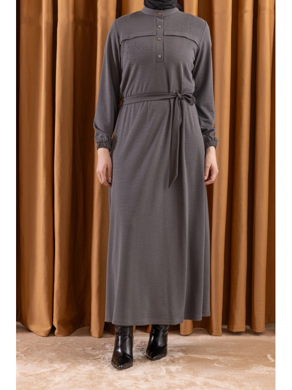 LETAFET 3045 ELBİSE - ANTRASİT