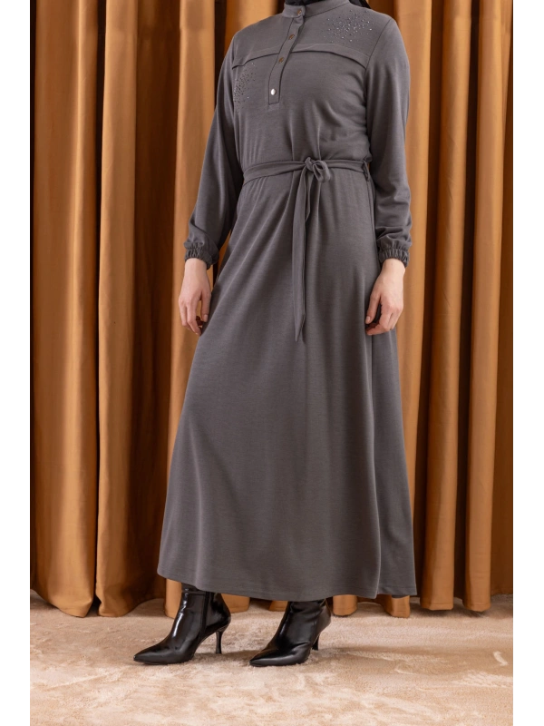 LETAFET 3045 ELBİSE - ANTRASİT