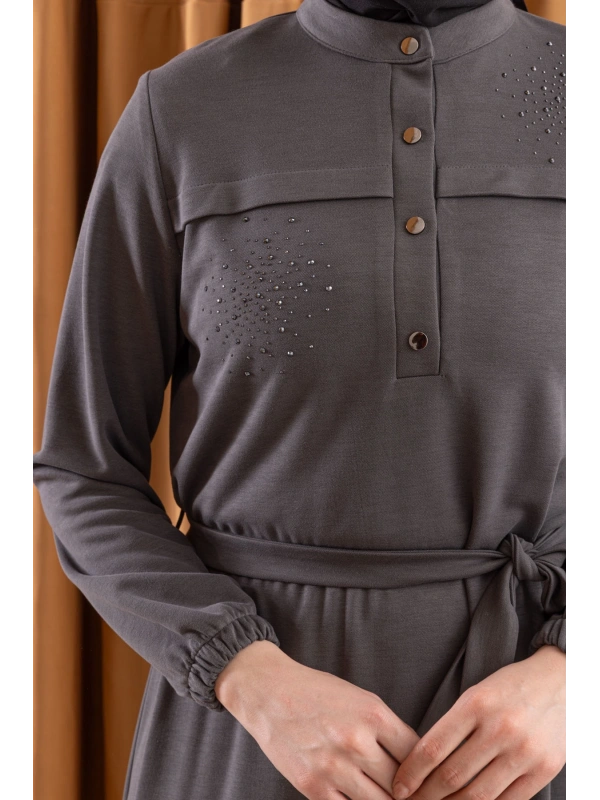 LETAFET 3045 ELBİSE - ANTRASİT