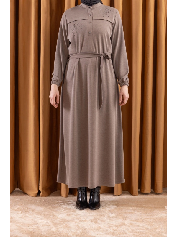 LETAFET 3045 ELBİSE - TAŞ