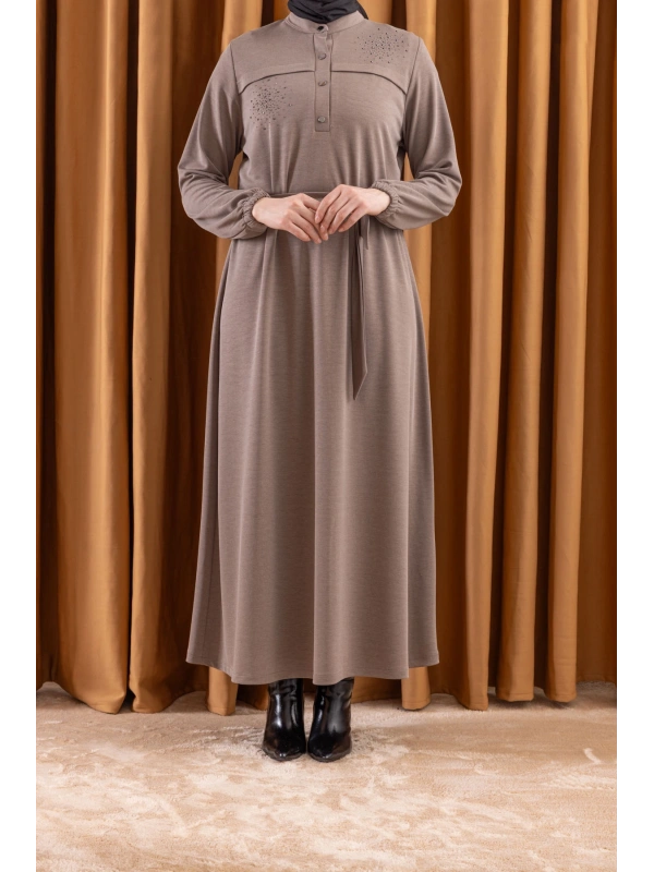 LETAFET 3045 ELBİSE - TAŞ