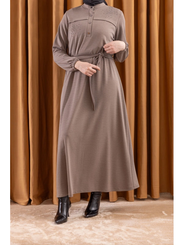 LETAFET 3045 ELBİSE - TAŞ