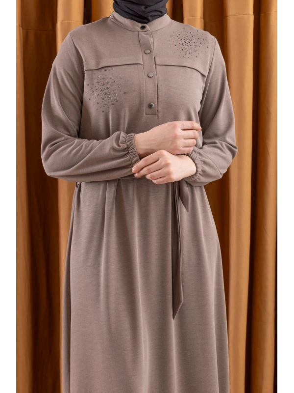 LETAFET 3045 ELBİSE - TAŞ