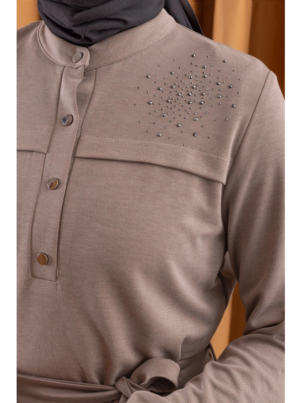 LETAFET 3045 ELBİSE - TAŞ