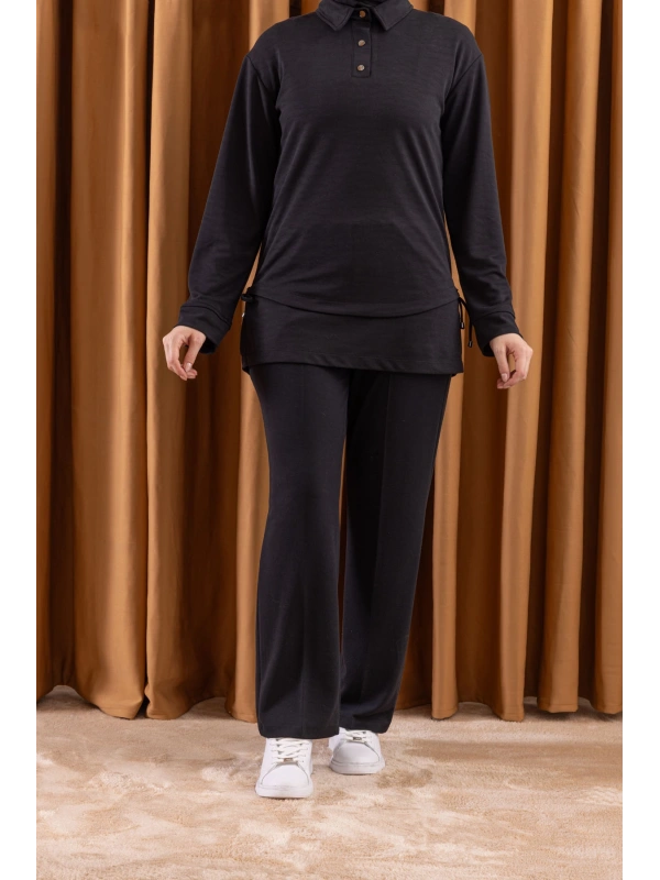 LETAFET 4130 PANTOLONLU TAKIM - SİYAH
