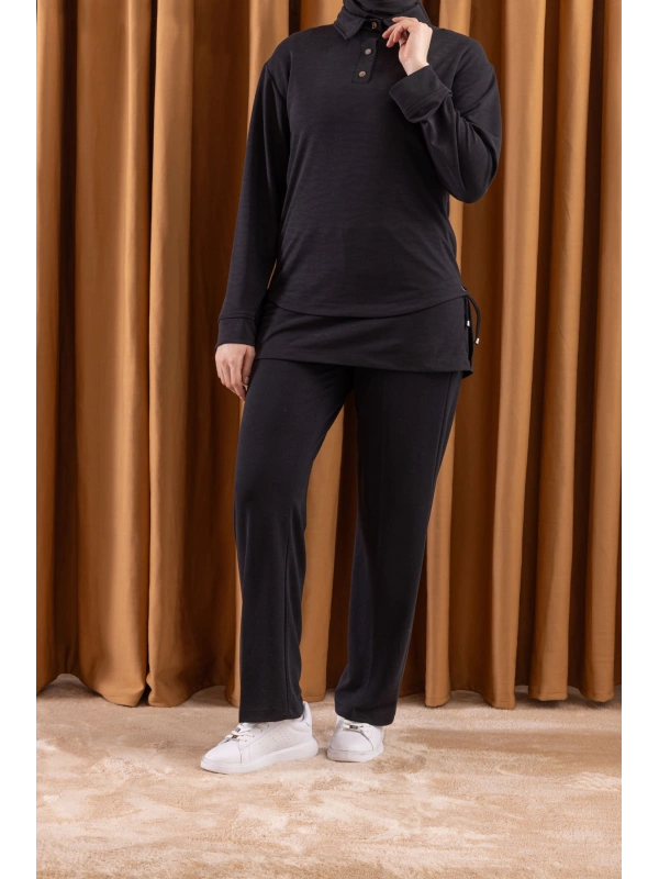 LETAFET 4130 PANTOLONLU TAKIM - SİYAH