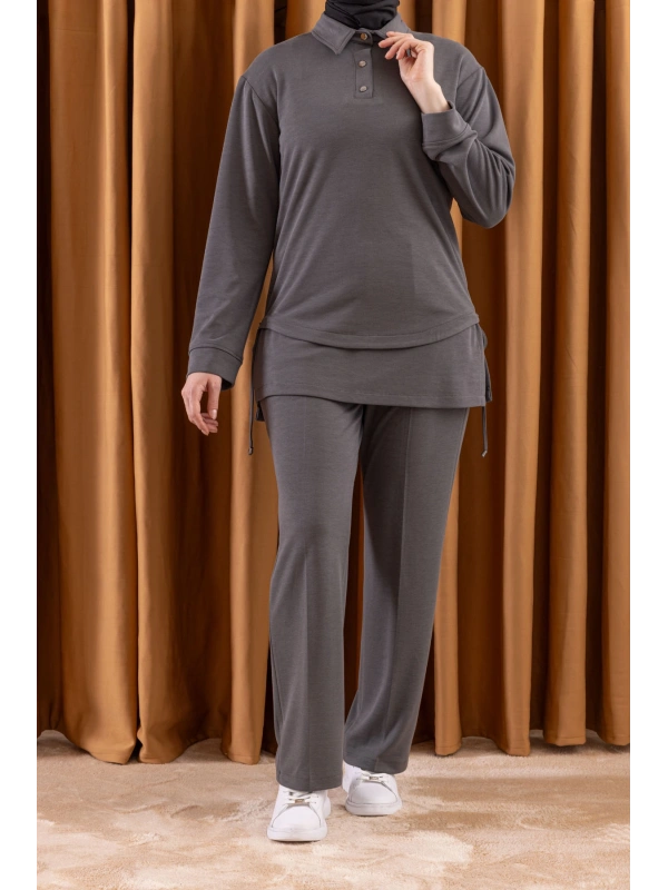 LETAFET 4130 PANTOLONLU TAKIM - ANTRASİT