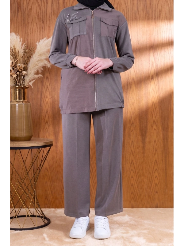 LETAFET 4138 PANTOLONLU TAKIM - HAKİ