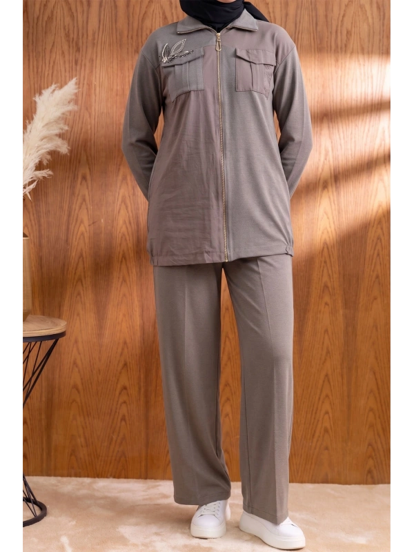LETAFET 4138 PANTOLONLU TAKIM - HAKİ