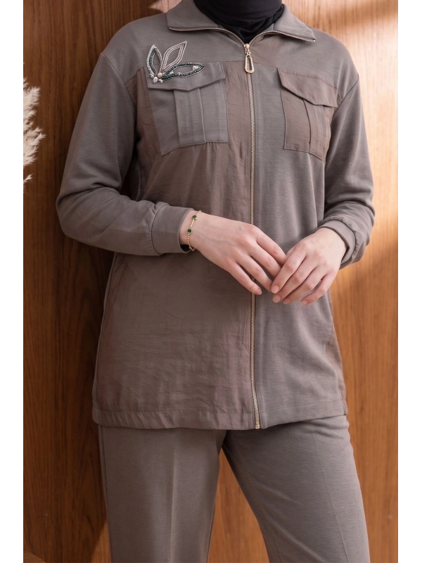 LETAFET 4138 PANTOLONLU TAKIM - HAKİ