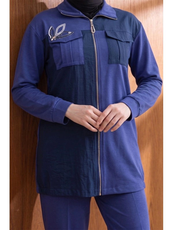 LETAFET 4138 PANTOLONLU TAKIM - MAVİ