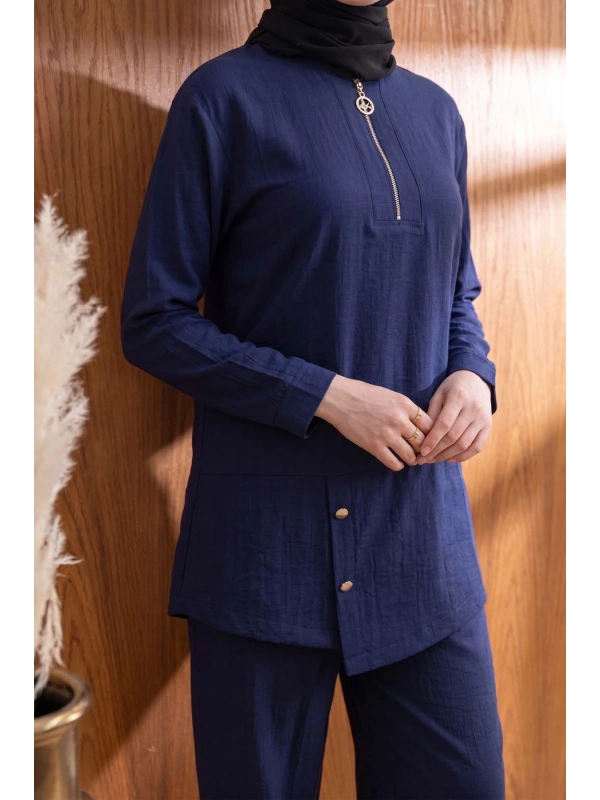 LETAFET 4142 PANTOLONLU TAKIM - LACİVERT