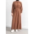 LETAFET REGLAN KOL FIRFIR DETAYLI ELBİSE - TABA