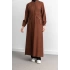 ÇIT ÇIT DETAYLI DİK YAKA SPOR FERACE - KAHVE