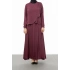 TAŞ BİYE DETAYLI ETEK TAKIM - BORDO