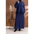 FIRFIR DETAYLI GÖMLEK YAKA ETEKLİ TAKIM - LACİVERT