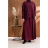 FIRFIR DETAYLI GÖMLEK YAKA ETEKLİ TAKIM - BORDO